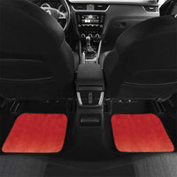 Back seat car mat set with two mats showing Haiti crest on blue-red gradient, “Your text”