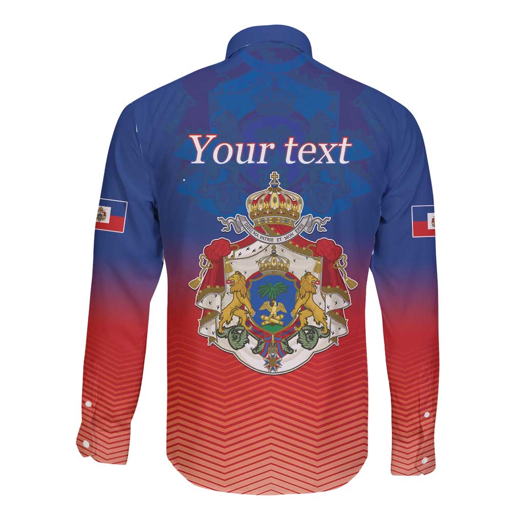 Personalized Haiti Second Empire Long Sleeve Button Shirt Anpi an Ayiti 1849-1859