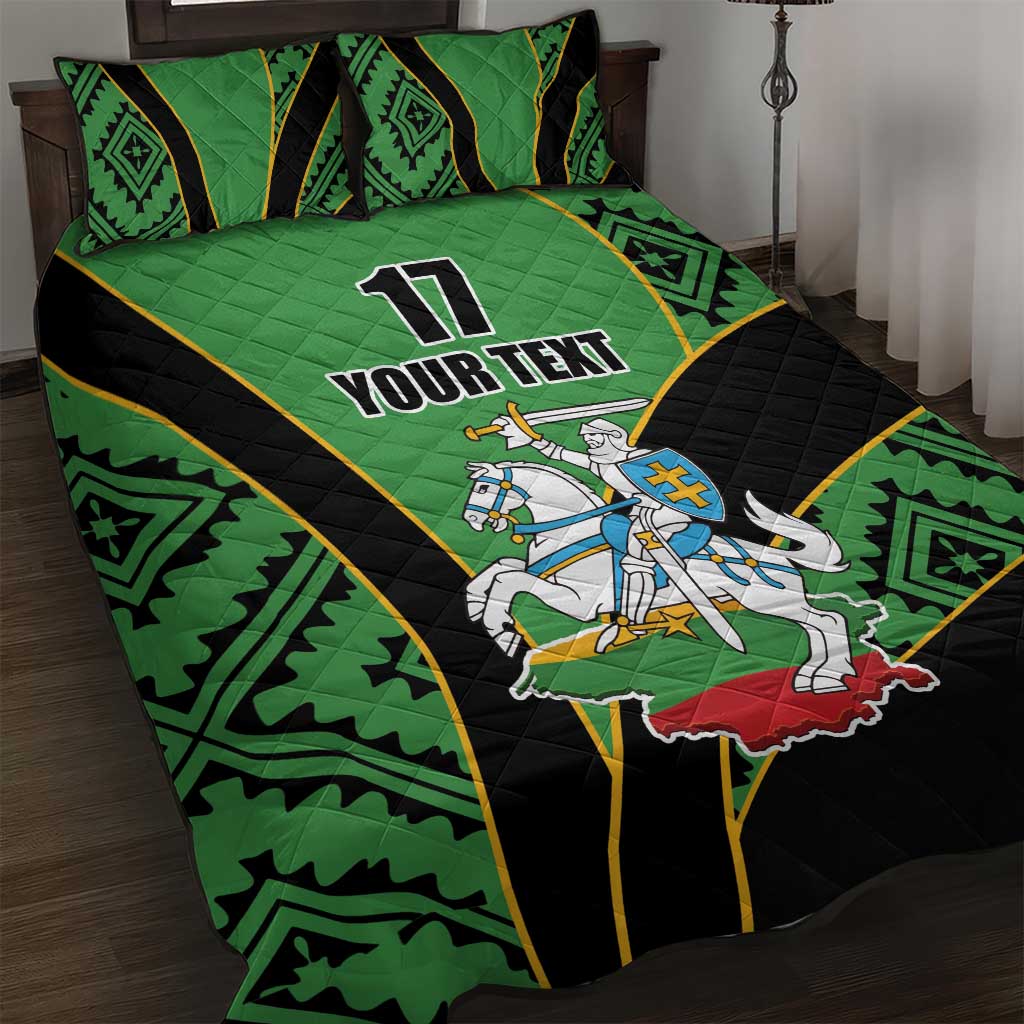 Republic of Lithuana Rugby Quilt Bed Set Sporty Style