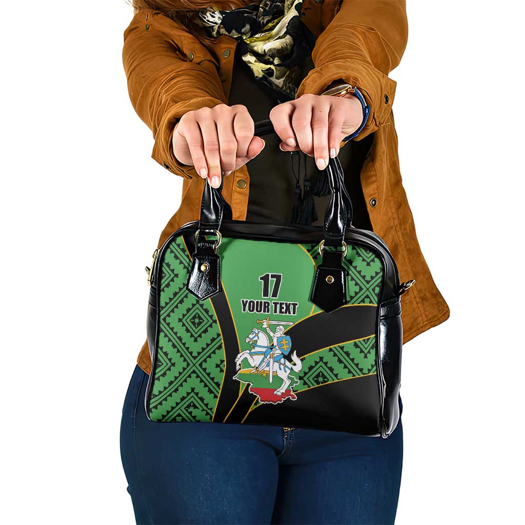 Republic of Lithuana Rugby Shoulder Handbag Sporty Style