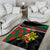 Personalized Portugal Coat of Arms with Carnation Area Rug Portuguese Bandeira Verde-Rubra