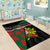 Personalized Portugal Coat of Arms with Carnation Area Rug Portuguese Bandeira Verde-Rubra