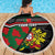 Personalized Portugal Coat of Arms with Carnation Beach Blanket Portuguese Bandeira Verde-Rubra