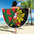 Personalized Portugal Coat of Arms with Carnation Beach Blanket Portuguese Bandeira Verde-Rubra