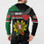 Personalized Portugal Coat of Arms with Carnation Button Sweatshirt Portuguese Bandeira Verde-Rubra