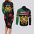 Personalized Portugal Coat of Arms with Carnation Couples Matching Long Sleeve Bodycon Dress and Long Sleeve Button Shirt Portuguese Bandeira Verde-Rubra