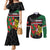 Personalized Portugal Coat of Arms with Carnation Couples Matching Mermaid Dress and Long Sleeve Button Shirt Portuguese Bandeira Verde-Rubra