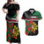 Personalized Portugal Coat of Arms with Carnation Couples Matching Off Shoulder Maxi Dress and Hawaiian Shirt Portuguese Bandeira Verde-Rubra