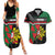 Personalized Portugal Coat of Arms with Carnation Couples Matching Summer Maxi Dress and Hawaiian Shirt Portuguese Bandeira Verde-Rubra