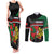 Personalized Portugal Coat of Arms with Carnation Couples Matching Tank Maxi Dress and Long Sleeve Button Shirt Portuguese Bandeira Verde-Rubra