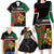 Personalized Portugal Coat of Arms with Carnation Family Matching Long Sleeve Bodycon Dress and Hawaiian Shirt Portuguese Bandeira Verde-Rubra