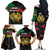 Personalized Portugal Coat of Arms with Carnation Family Matching Off The Shoulder Long Sleeve Dress and Hawaiian Shirt Portuguese Bandeira Verde-Rubra