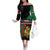 Personalized Portugal Coat of Arms with Carnation Family Matching Off The Shoulder Long Sleeve Dress and Hawaiian Shirt Portuguese Bandeira Verde-Rubra