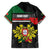 Personalized Portugal Coat of Arms with Carnation Family Matching Off Shoulder Short Dress and Hawaiian Shirt Portuguese Bandeira Verde-Rubra