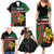 Personalized Portugal Coat of Arms with Carnation Family Matching Summer Maxi Dress and Hawaiian Shirt Portuguese Bandeira Verde-Rubra