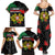 Personalized Portugal Coat of Arms with Carnation Family Matching Summer Maxi Dress and Hawaiian Shirt Portuguese Bandeira Verde-Rubra