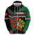 Personalized Portugal Coat of Arms with Carnation Hoodie Portuguese Bandeira Verde-Rubra