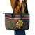 Personalized Portugal Coat of Arms with Carnation Leather Tote Bag Portuguese Bandeira Verde-Rubra