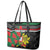 Personalized Portugal Coat of Arms with Carnation Leather Tote Bag Portuguese Bandeira Verde-Rubra