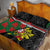 Personalized Portugal Coat of Arms with Carnation Quilt Bed Set Portuguese Bandeira Verde-Rubra