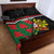 Personalized Portugal Coat of Arms with Carnation Quilt Bed Set Portuguese Bandeira Verde-Rubra