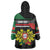 Personalized Portugal Coat of Arms with Carnation Wearable Blanket Hoodie Portuguese Bandeira Verde-Rubra