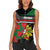 Personalized Portugal Coat of Arms with Carnation Women Sleeveless Polo Shirt Portuguese Bandeira Verde-Rubra