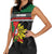 Personalized Portugal Coat of Arms with Carnation Women Sleeveless Polo Shirt Portuguese Bandeira Verde-Rubra