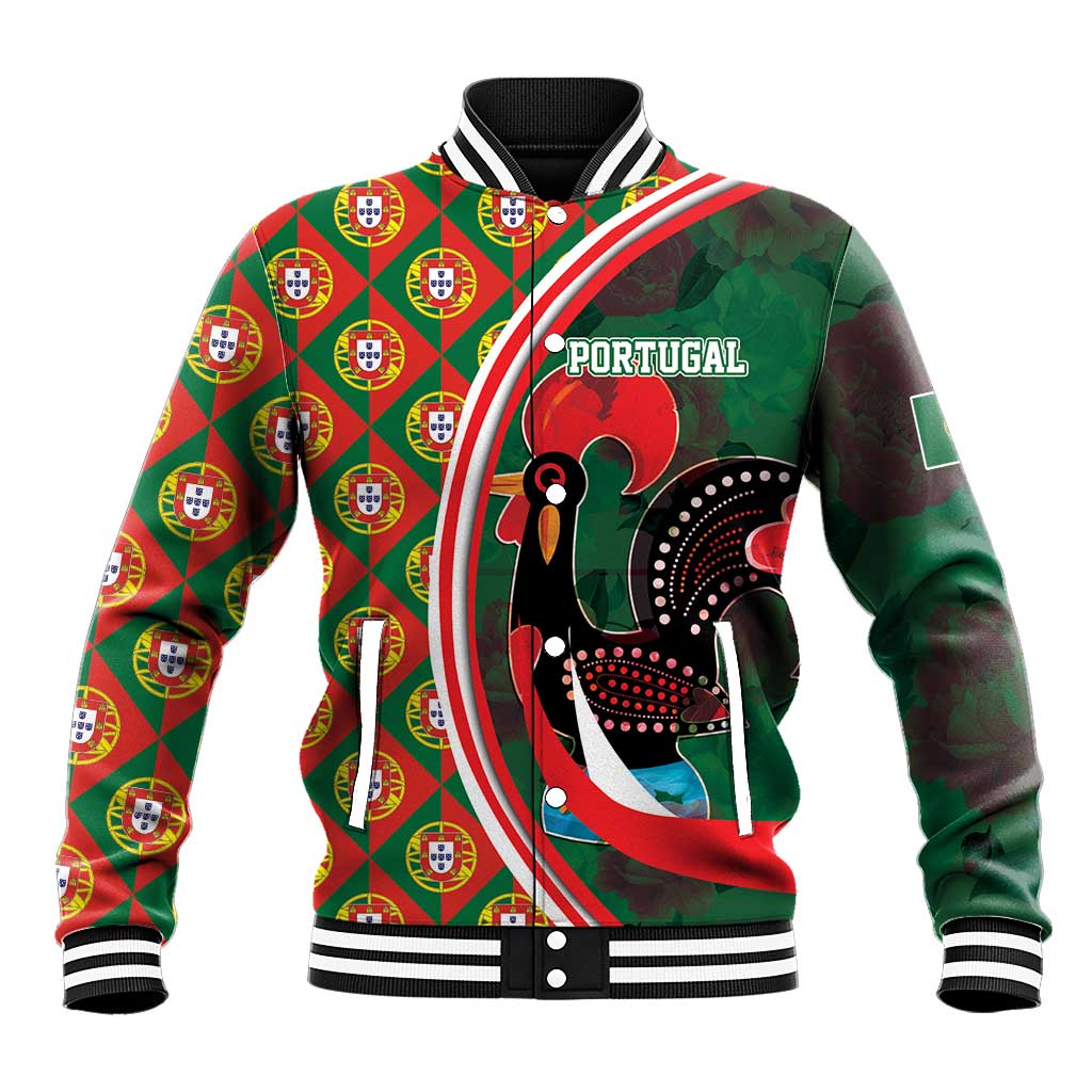 Personalized Portugal Rooster of Barcelos Baseball Jacket Portuguese Flag