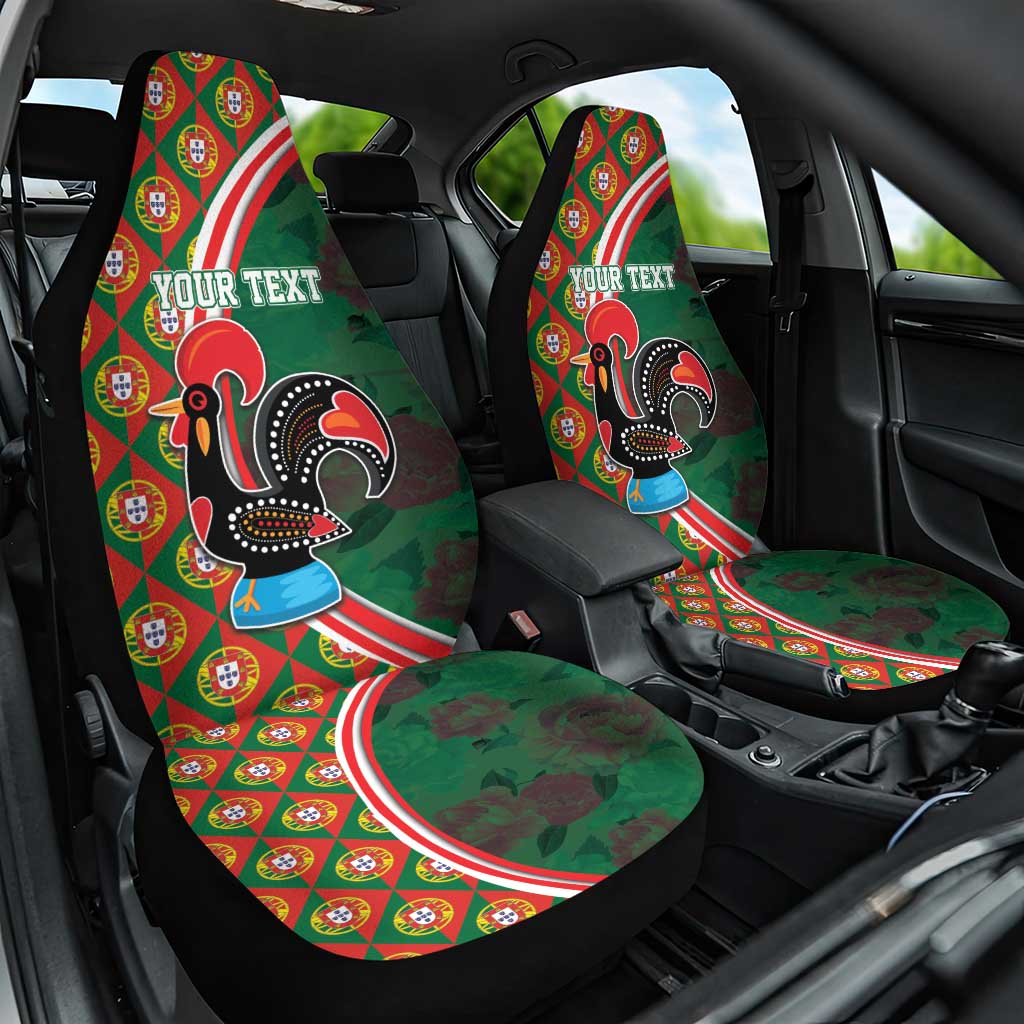 Personalized Portugal Rooster of Barcelos Car Seat Cover Portuguese Flag