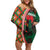 Personalized Portugal Rooster of Barcelos Family Matching Off Shoulder Short Dress and Hawaiian Shirt Portuguese Flag