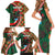 Personalized Portugal Rooster of Barcelos Family Matching Short Sleeve Bodycon Dress and Hawaiian Shirt Portuguese Flag