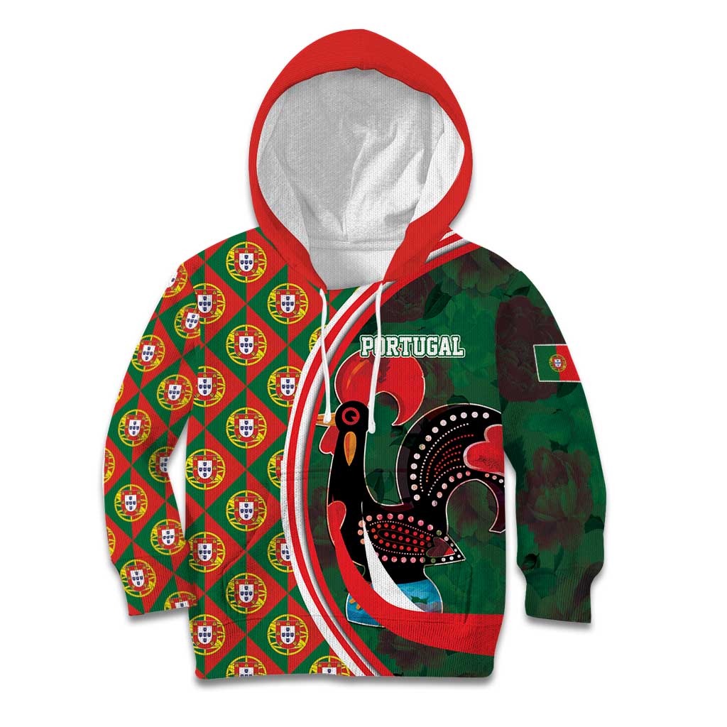 Personalized Portugal Rooster of Barcelos Kid Hoodie Portuguese Flag