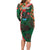 Personalized Portugal Rooster of Barcelos Long Sleeve Bodycon Dress Portuguese Flag