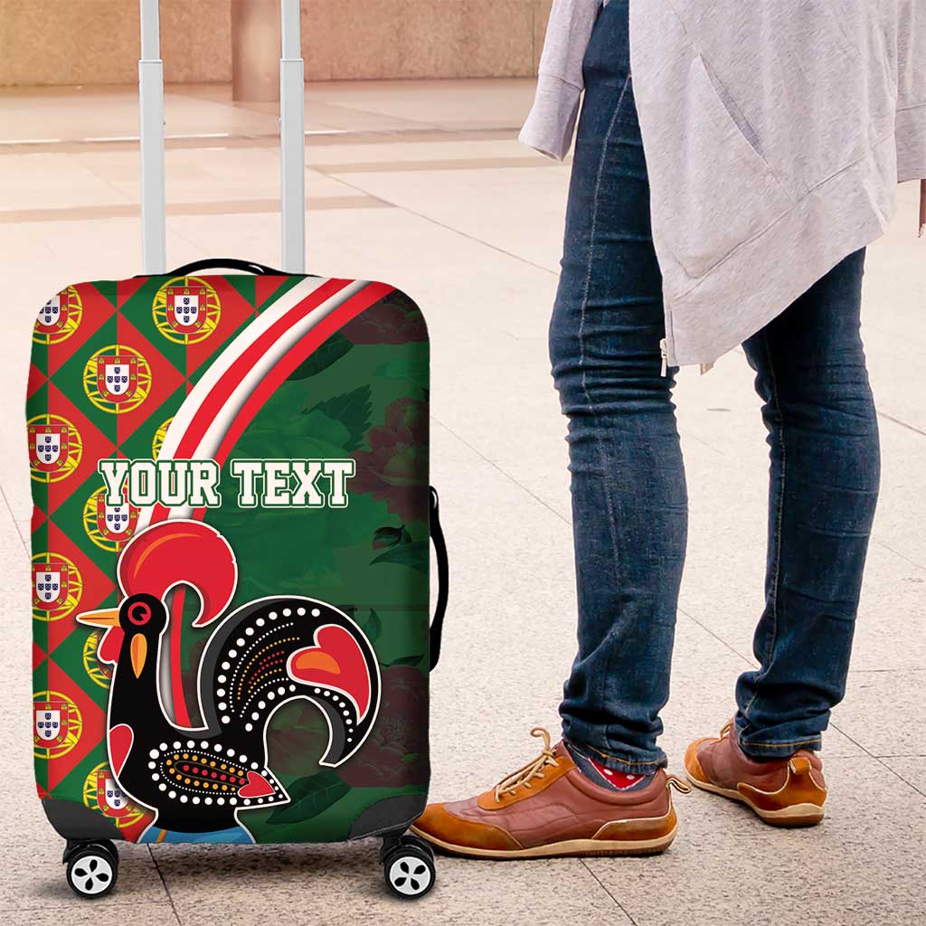 Personalized Portugal Rooster of Barcelos Luggage Cover Portuguese Flag