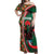 Personalized Portugal Rooster of Barcelos Off Shoulder Maxi Dress Portuguese Flag