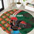 Personalized Portugal Rooster of Barcelos Round Carpet Portuguese Flag