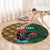 Personalized Portugal Rooster of Barcelos Round Carpet Portuguese Flag