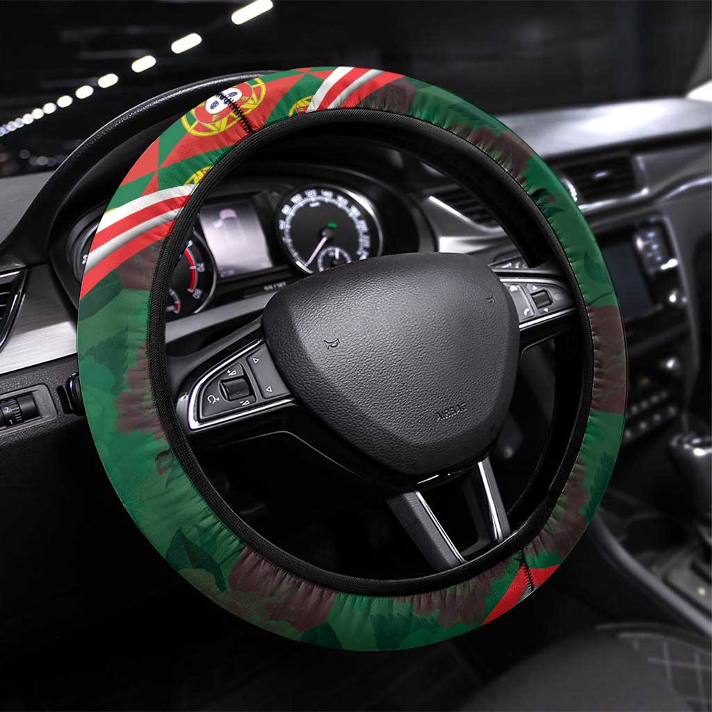 Portugal Rooster of Barcelos Steering Wheel Cover Portuguese Flag