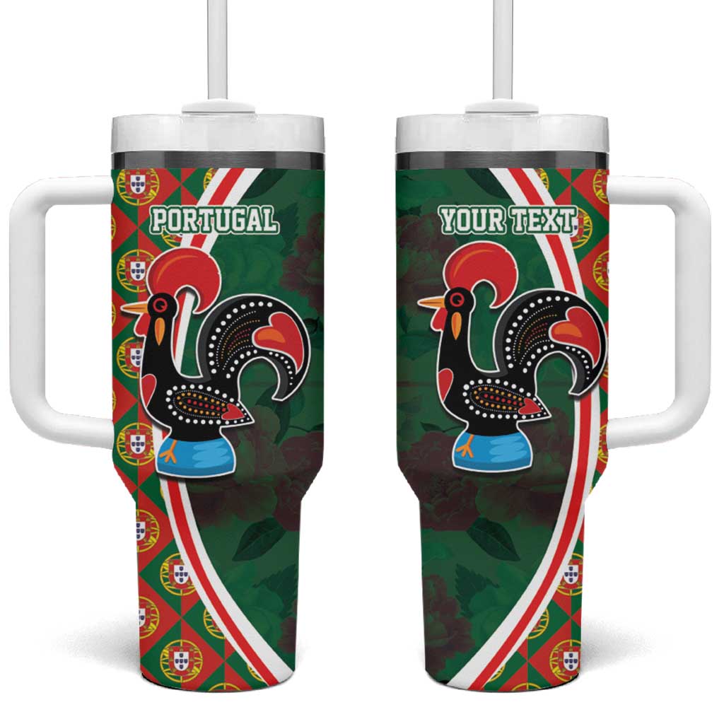 Personalized Portugal Rooster of Barcelos Tumbler With Handle Portuguese Flag