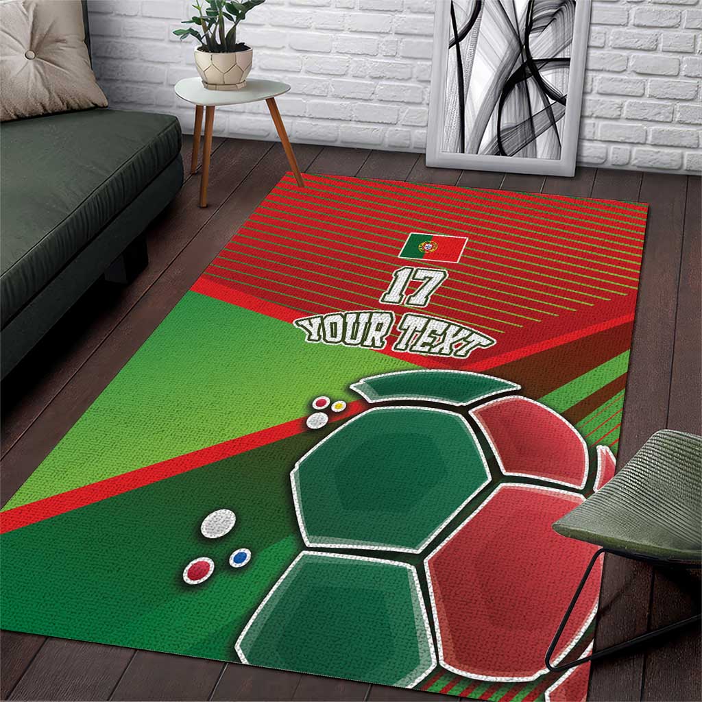 Custom Portugal Football Go Champions Area Rug Sporty Style