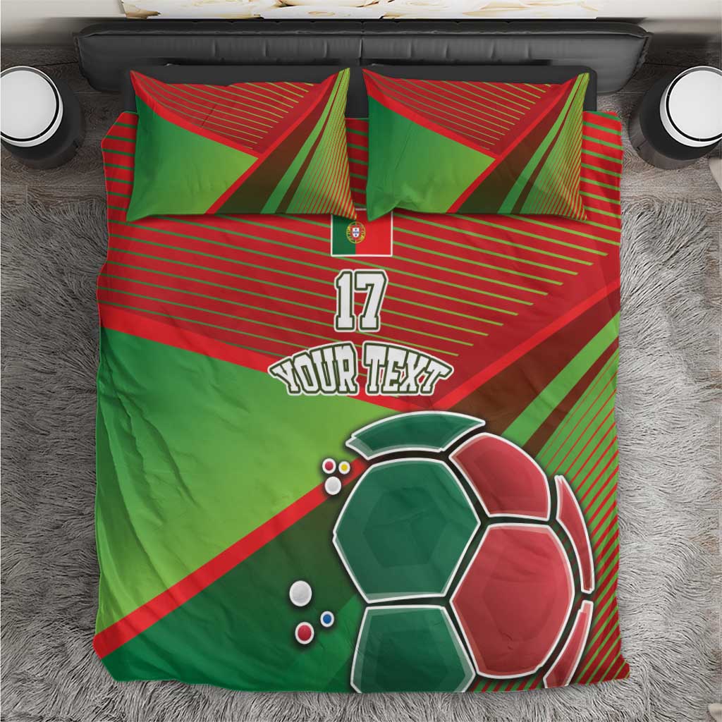 Custom Portugal Football Go Champions Bedding Set Sporty Style