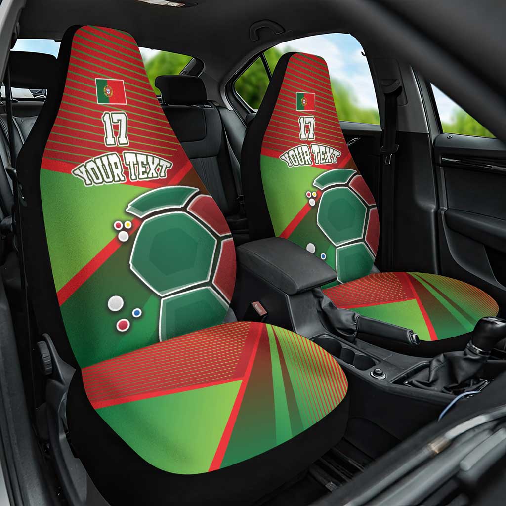 Custom Portugal Football Go Champions Car Seat Cover Sporty Style