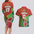 Custom Portugal Football Go Champions Couples Matching Long Sleeve Bodycon Dress and Hawaiian Shirt Sporty Style