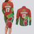 Custom Portugal Football Go Champions Couples Matching Long Sleeve Bodycon Dress and Long Sleeve Button Shirt Sporty Style