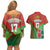 Custom Portugal Football Go Champions Couples Matching Off Shoulder Short Dress and Hawaiian Shirt Sporty Style