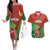 Custom Portugal Football Go Champions Couples Matching Off The Shoulder Long Sleeve Dress and Hawaiian Shirt Sporty Style