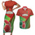 Custom Portugal Football Go Champions Couples Matching Short Sleeve Bodycon Dress and Hawaiian Shirt Sporty Style