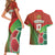 Custom Portugal Football Go Champions Couples Matching Short Sleeve Bodycon Dress and Hawaiian Shirt Sporty Style