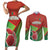 Custom Portugal Football Go Champions Couples Matching Short Sleeve Bodycon Dress and Long Sleeve Button Shirt Sporty Style